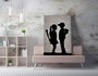 Wallity WY61 Banksy Lienzo Decorativo Enmarcado 50 x 70 cm